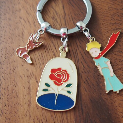 High Quality Zinc Alloy Metal Fashion Little Prince Fox keychain lovers Gift High Quality Zinc Alloy Metal Fashion Little Prince Fox keychain lovers Gift