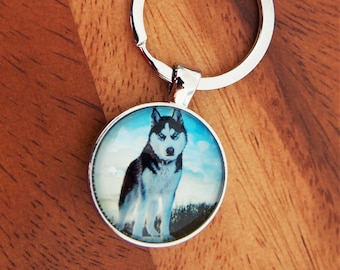 PENQI Husky Keychain Husky Jewelry Best Husky Mom Ever Keychain Dog Mom Ever Gift Dog Lover Dogs Jewelry for Husky Lover