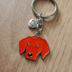 Vizsla keychain, Vizsla dog keyring, dog lover gift, dog key fob, dog lanyard, Mothers day gift, Christmas stocking filler, Birthday present