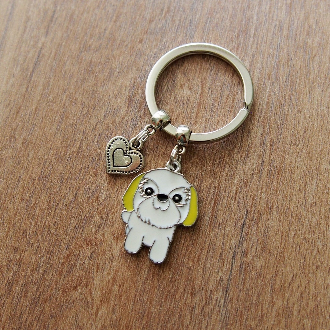 Shih Tzu Keychain Dog Key Fob Dog Lovers Gift Dog Lovers Etsy