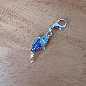 Fisch Charm Anhänger, Fisch Reißverschluss Charme, Handtasche Reißverschluss Charme, Reißverschlusstasche Dekoration, Fisch Emaille Charme, Fischen-Liebhabergeschenk, Naturliebhabergeschenk