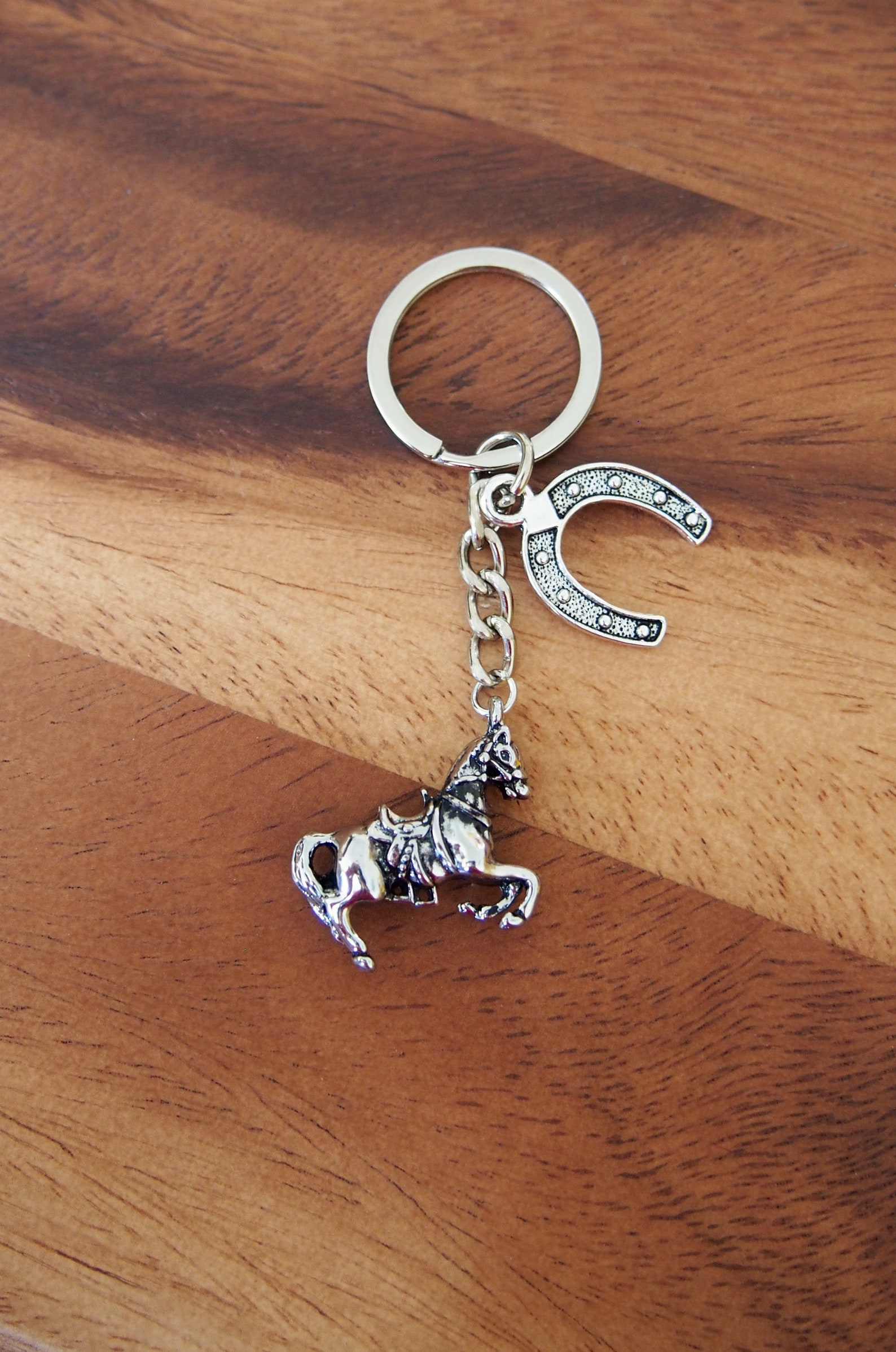 Horse keyring horse keychain horseshoe keyring horse lovers Etsy