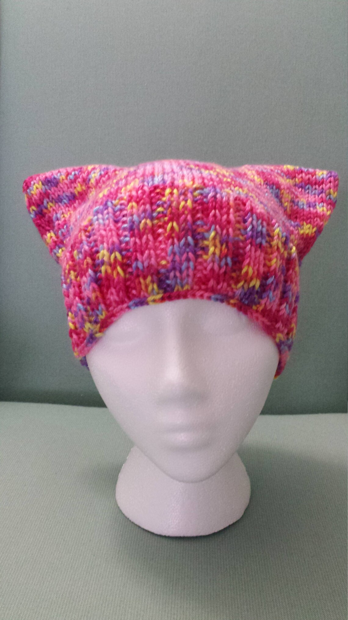 Pink Multicolor Pussyhat Proyecto Pussyhat Marcha De Mujeres Etsy