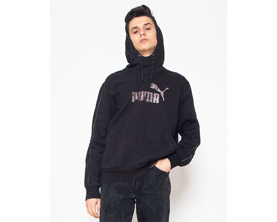 grey and black puma hoodie
