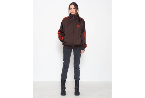 brown adidas track jacket