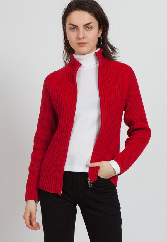 Tommy hilfiger red cardigan Clearance