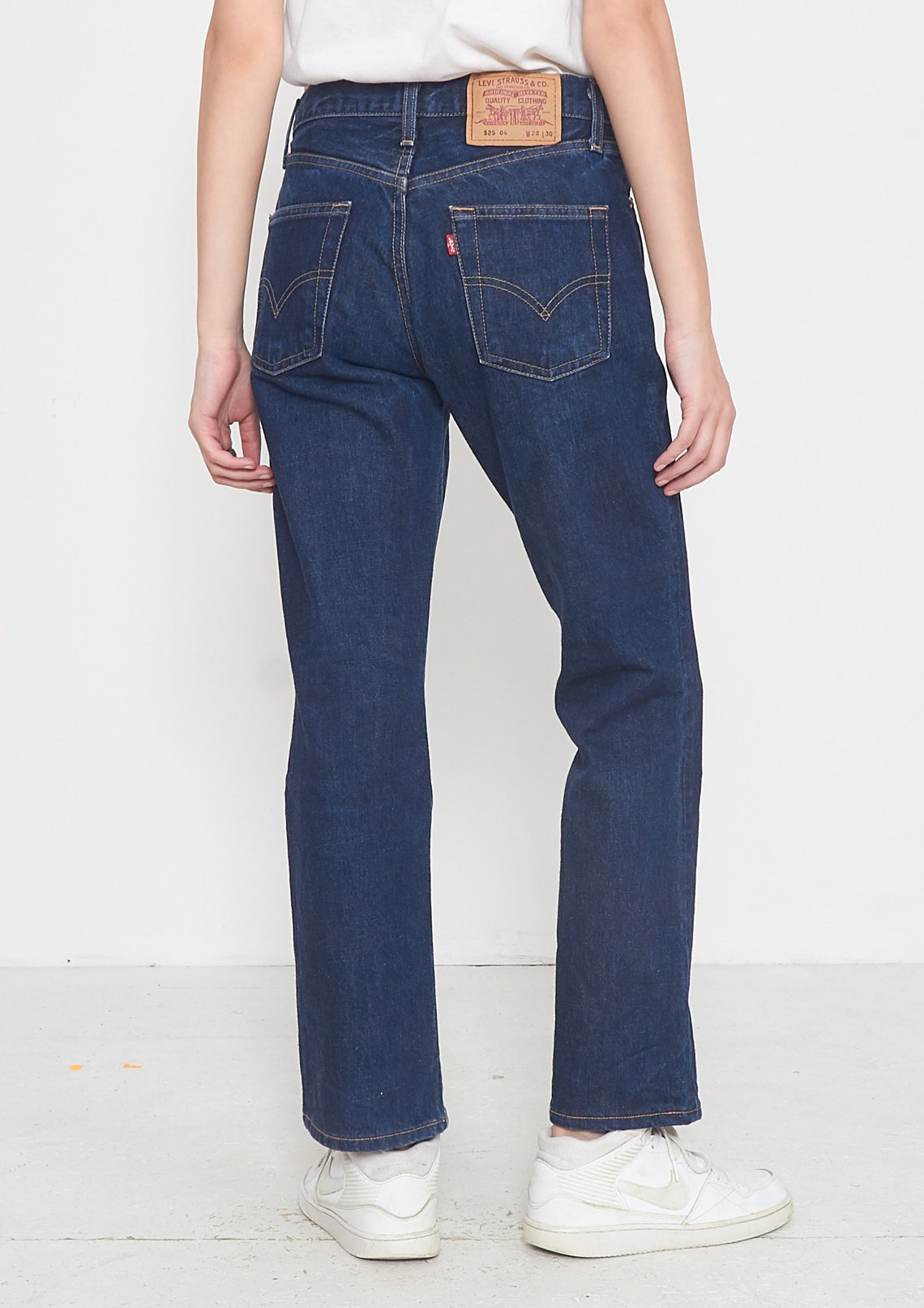 Vintage Navy LEVI'S 525 Denim Jeans/ Size W 28 L 30 - Etsy