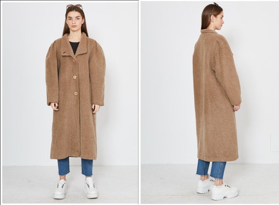 Vintage Brown French Wool Coat / Size 40