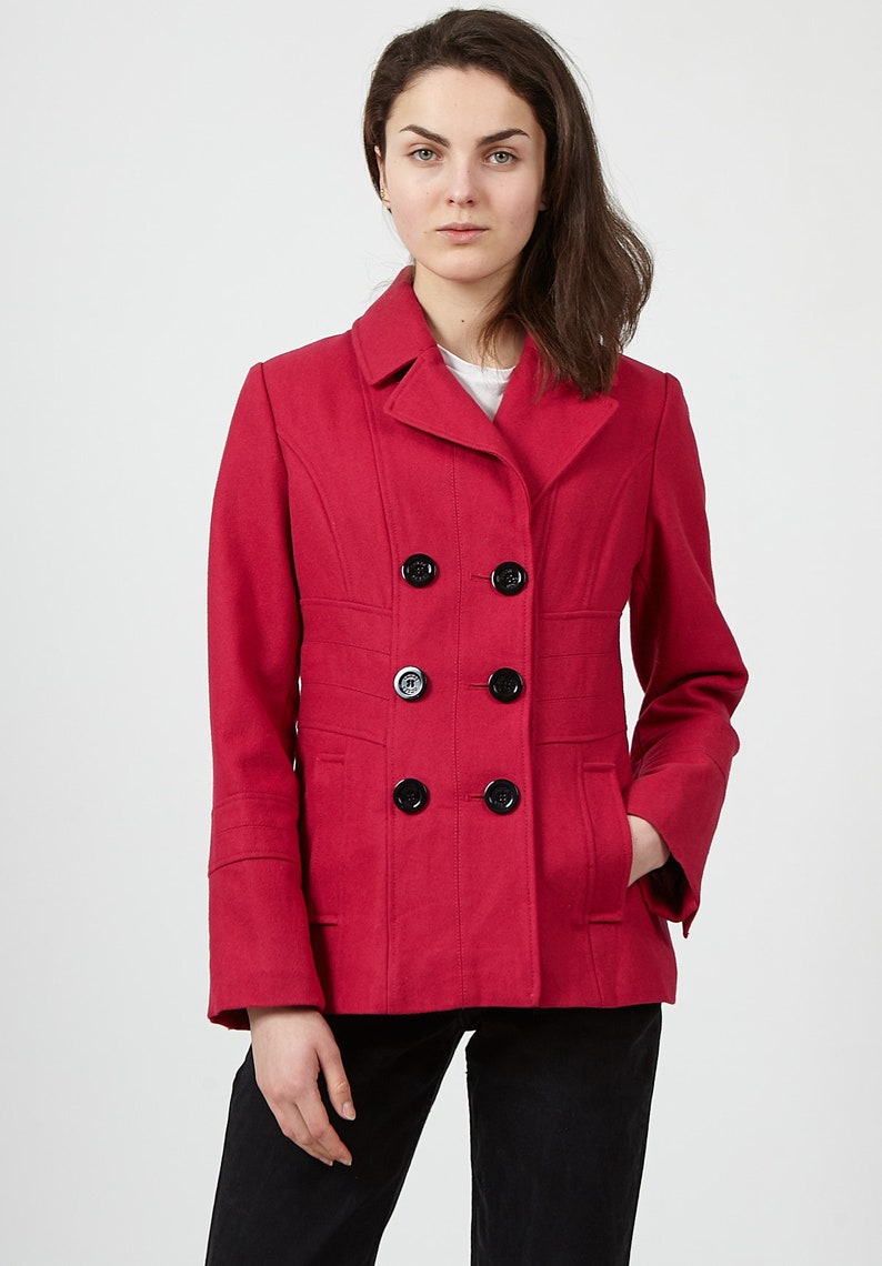 guess wool pea coat