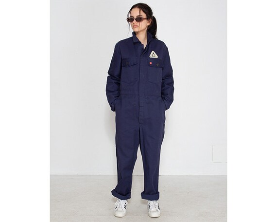 Vintage Blue Workwear Suit Jumpsuit/ Size 50