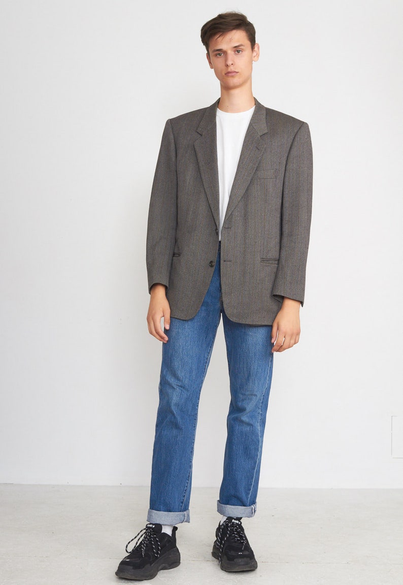 Vintage Grey BOSS Jacket Blazer Size 52