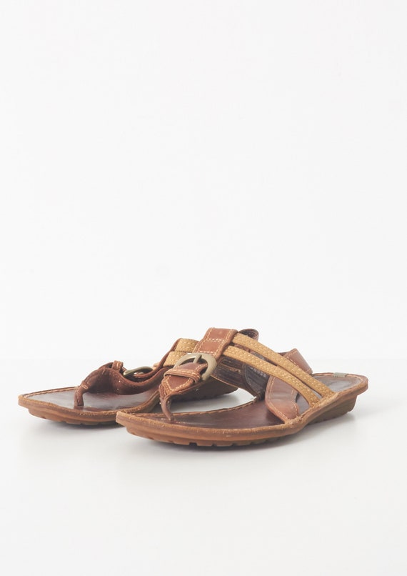 Tussendoortje kijk in januari Vintage Brown TIMBERLAND Leather Sandals/ Size 5.5 - Etsy Israel