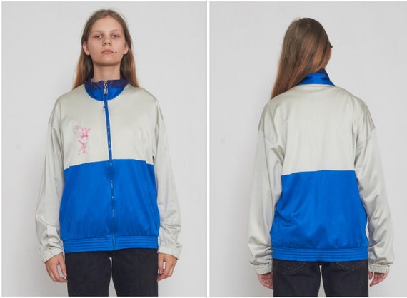 Vintage Blue Grey Sergio Tacchini Zip Track Jacket / Size 46
