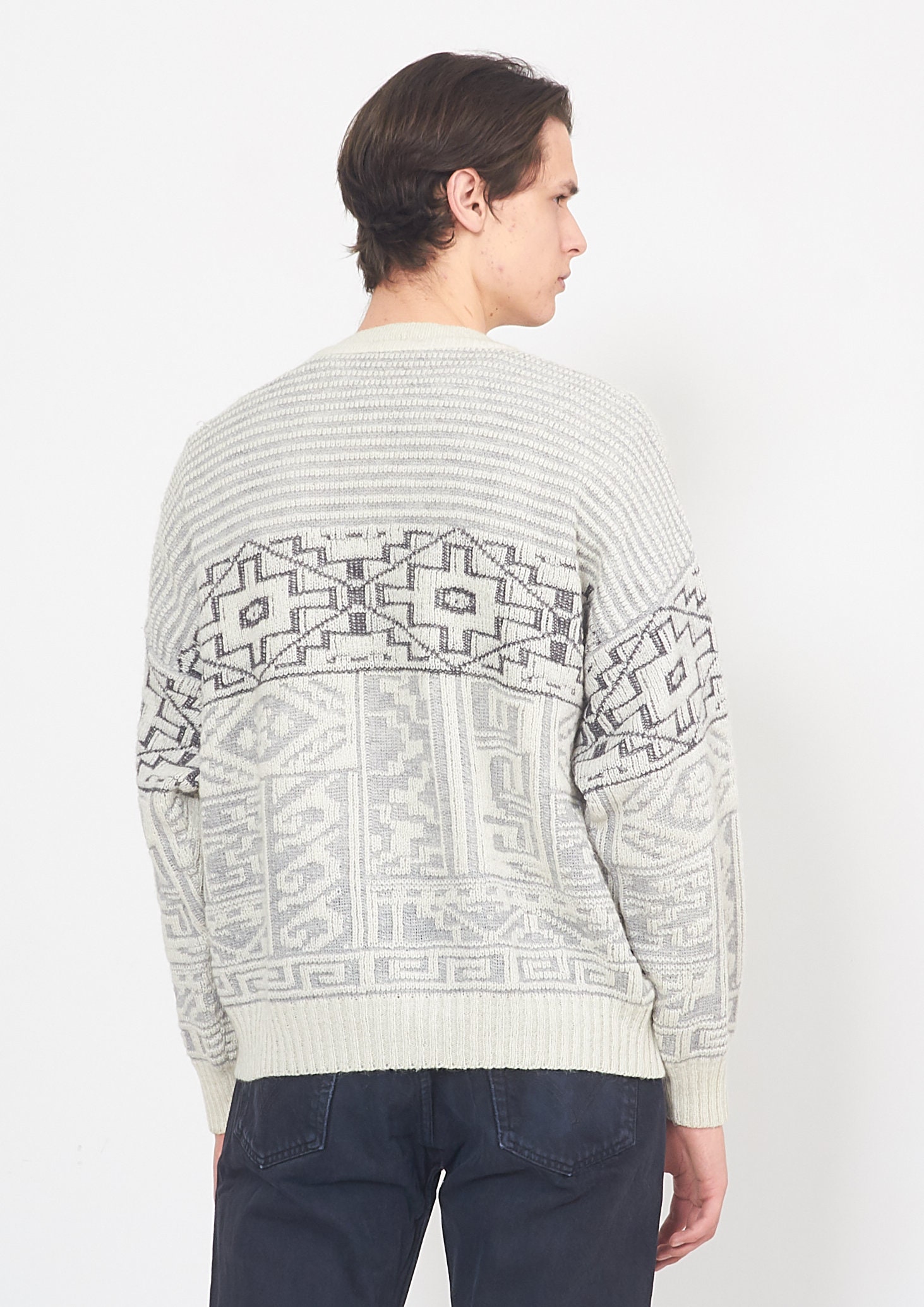 Vintage White Grey HUGO BOSS Knit 