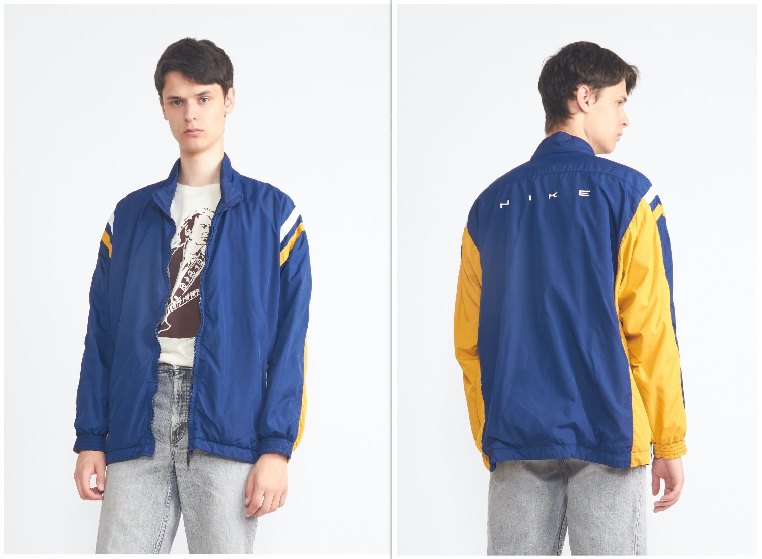 Vintage Blue Yellow NIKE Track Jacket 