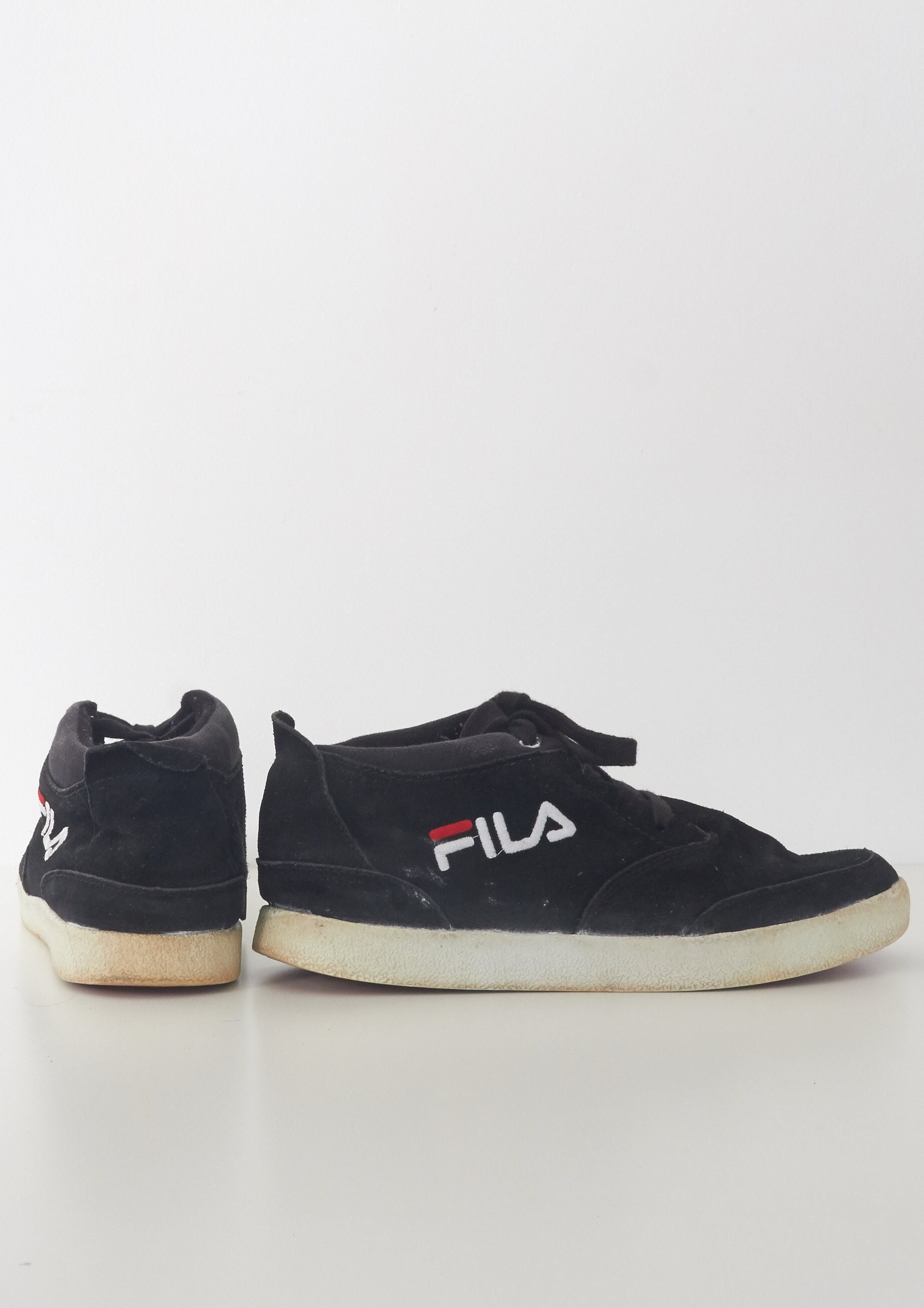 Vintage Black FILA Suede Trainers Size UK 5.5 EU 39 - Israel
