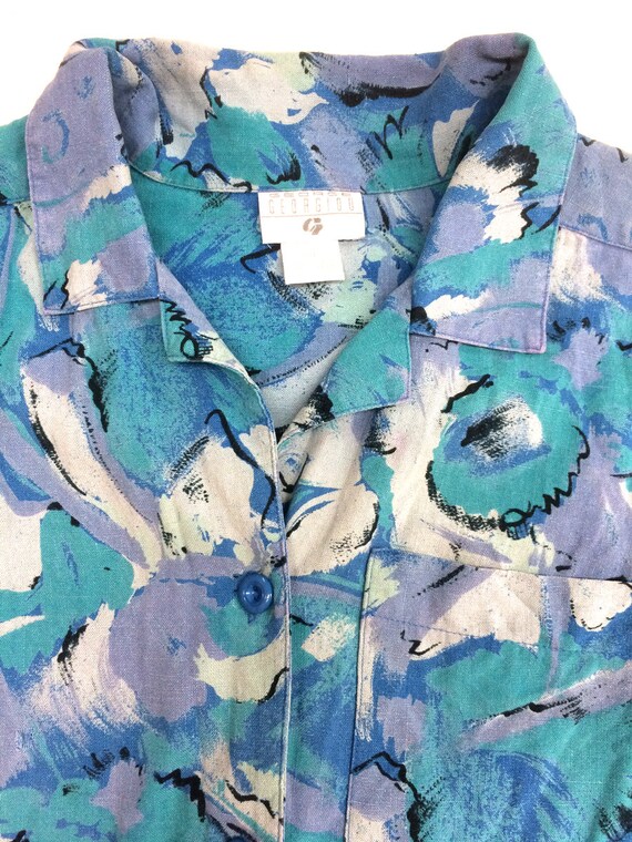 80 ' s à manches courtes cubaine, chemise colorée col Print, cubaine, courtes bouton vers le bas (Vintage) 95d2a7 80 ' s à manches courtes cubaine, chemise colorée col Print, cubaine, courtes bouton vers le bas (Vintage) 95d2a7