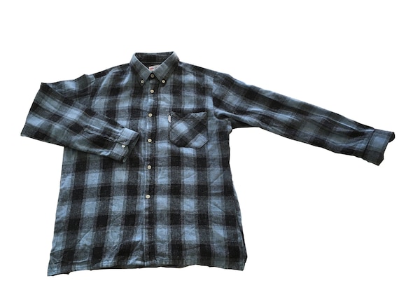 Plaid Flannel Moose and Squirrel Shirt Button Down