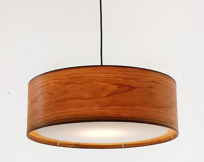 Featured listing image: Veneer lamp cherry tree 50 cm diameter Venner lamp lampshades made of veneer wood lamp lamp wood