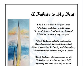 Poem for Dad's Birthday, DIGITAL DOWNLOAD, Dad Verse Saying Print. Gift For Dad's 60th 65th 70th 75th 80th 90th birthday, Present For Dad,