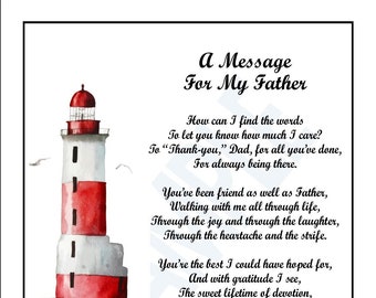 Best Father's Day Poem, DIGITAL DOWNLOAD, Father Poem Print Verse, Father's Dad's 65th 70th 75th 80th 85th 90th 100th Birthday Gift Present,