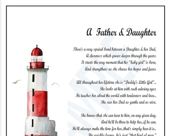 Father Daughter Poem, UNFRAMED DIGITAL DOWNLOAD, Father Daughter Print Verse Saying Gift Present, Father's 60th 70th 75th 80th 90th Birthday