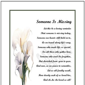 Mother Memorial Poem, Sister Remembrance Poem, Wife Memorial Print, Wife Memorial Poem, Mother Condolence Poem, Daughter Memorial Poem,
