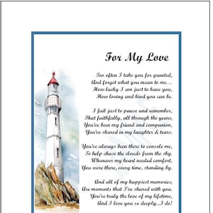 Boyfriend Husband Poem Print Verse Gift Present, DIGITAL Husband Boyfriend Poem Print, Husband Boyfriend 30th 40th 50th Birthday Present,