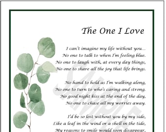 Love Poem For Wife Husband, Love Poem For Boyfriend Girlfriend, DIGITAL DOWNLOAD, Wife Husband Girlfriend Boyfriend 30th 40th 50th Birthday,