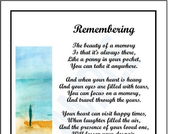 Bereavement Poem, Bereavement Gift, Remembrance Print Poem, Sympathy Gift, Sympathy Poem, Loss of Mother Dad Husband Wife, DIGITAL DOWNLOAD,