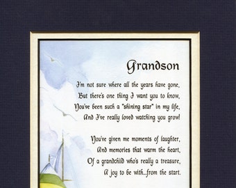 Grandson Poem Etsy