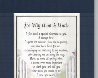 Gifts for Aunts-Aunt Birthday Gift-Thank You Gift for Aunt-Aunt Poem-Aunt Wedding Print-Personalized Print-Throughout Your Life Poem