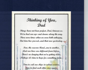 Father Apology, Dad Apology, Father Gift, Dad Gift, Sorry Dad, Sorry Father,  Gifts For Dad, Gifts For Father, Father's Day Gift- Dad Poem-