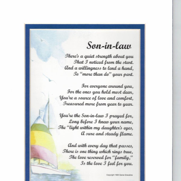Letter to Son in Law on Wedding Day - Etsy