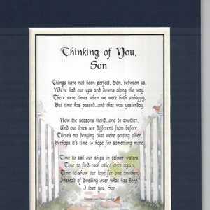 Love Poem For Son 8 X 10 Print Etsy