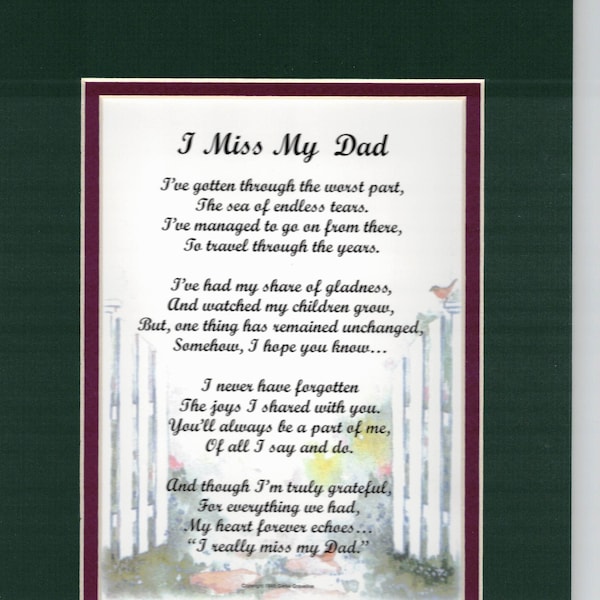Loss of a Father Poem Etsy