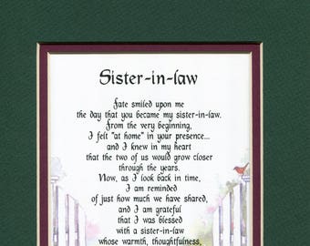 Sister in Law Poem | Etsy
