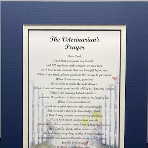 Veterinarian Poem - Veterinarian Gift - Vet Print - Vet Poem - Vet Appreciation - Vet Thank You - Veterinarian Print- Vet Present- Vet Gift-