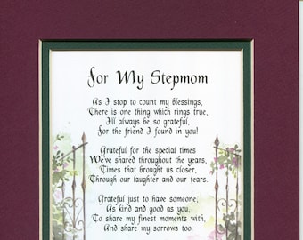 Poem Stepmom Etsy