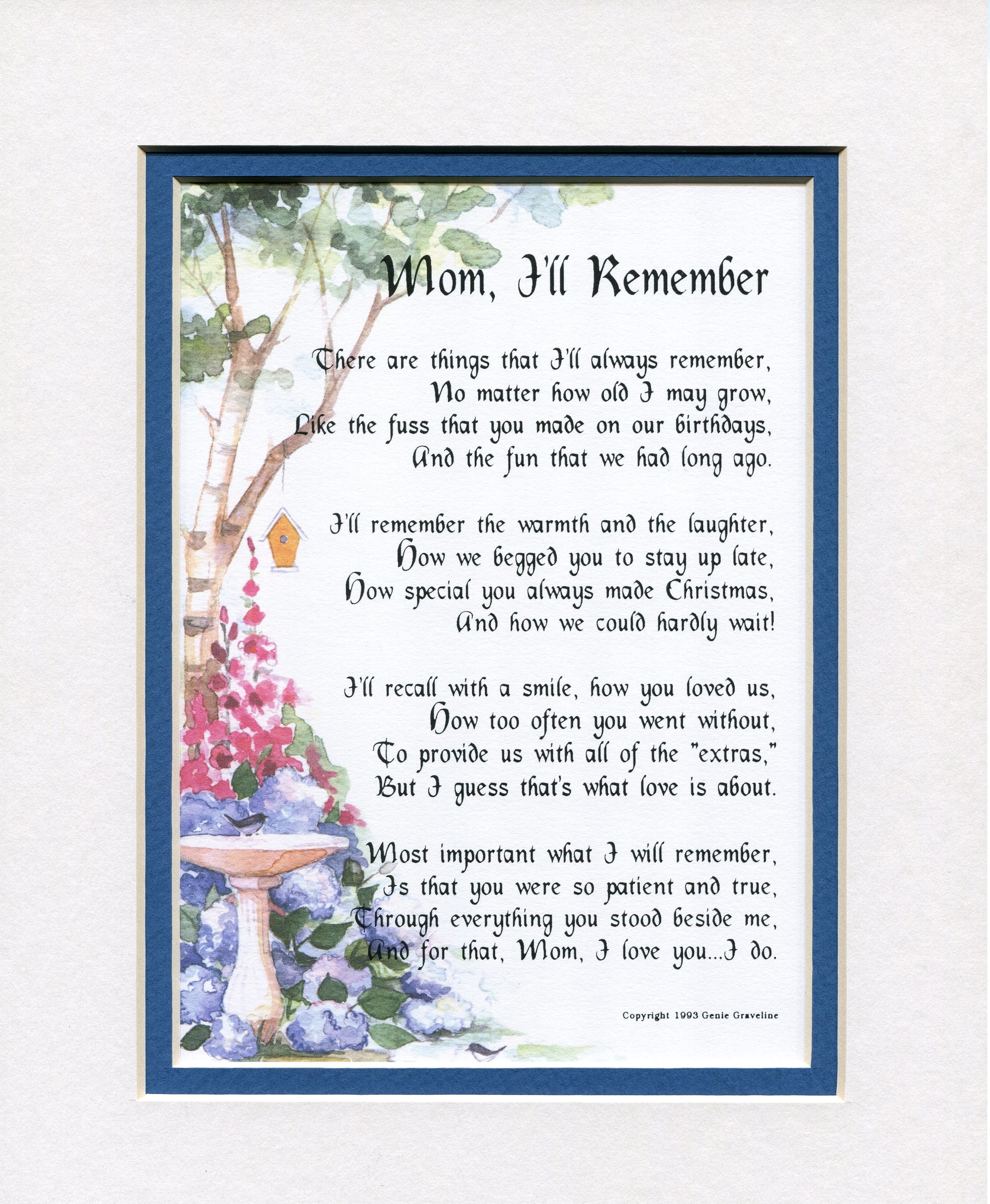 Mother Poem Mother Gift Mother Verse Mothers Birthday Moms picture