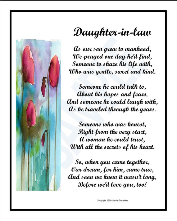 Daughter in law from both INSTANT DIGITAL DOWNLOAD Daughter | Etsy