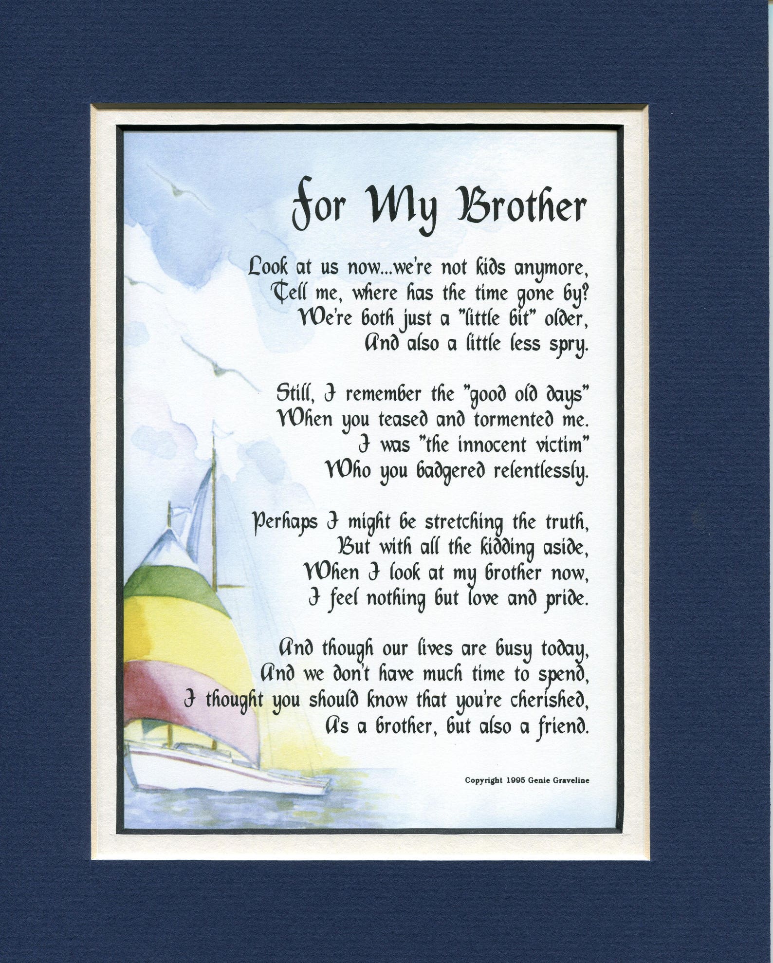 Brother poem brother print brother gift brother birthday Etsy Brother poem brother print brother gift brother birthday Etsy