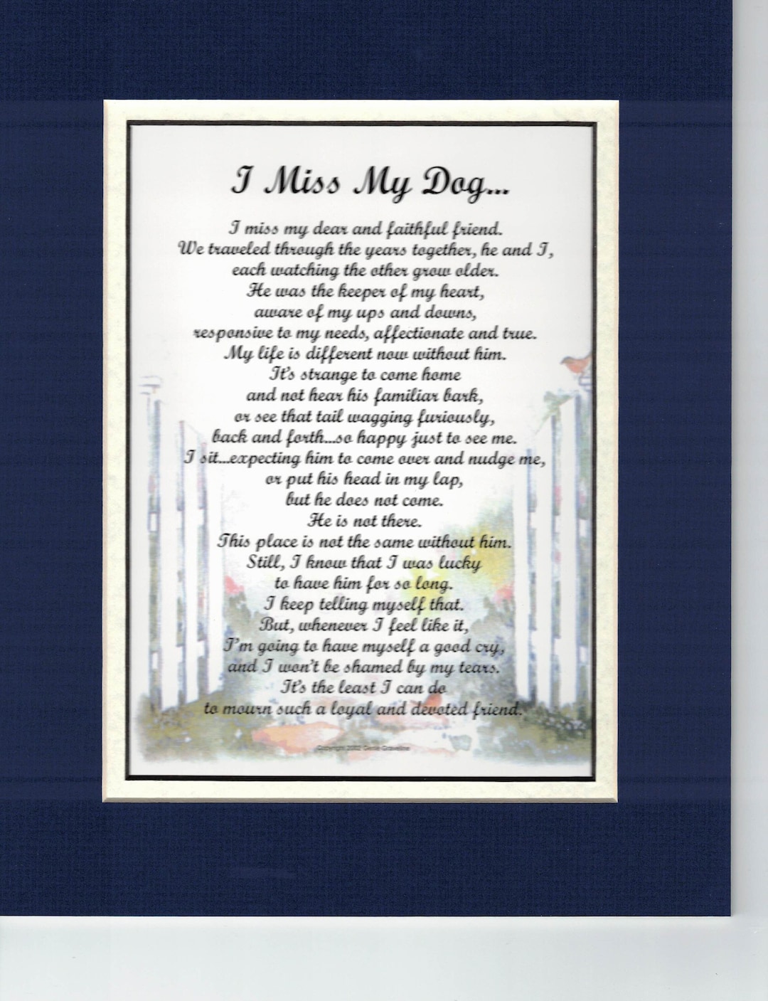 Dog Memorial Poem, Pet Bereavement Poem, Pet Memorial Poem Print