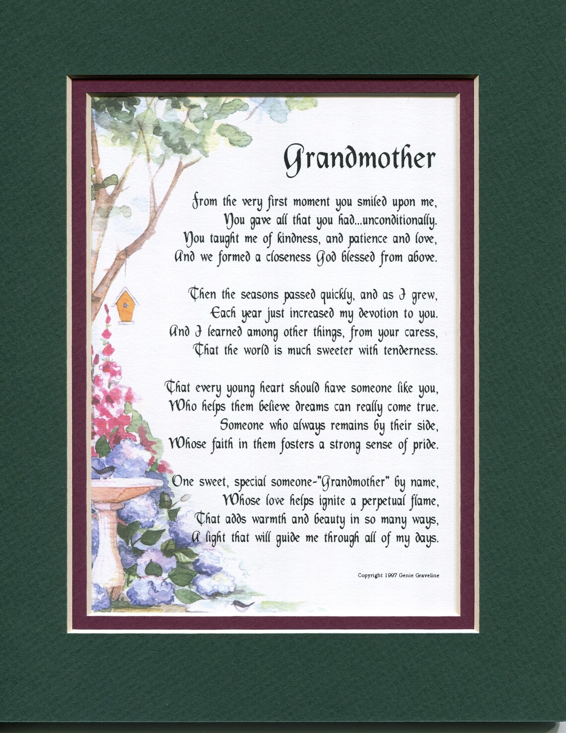 Grandmother Poem Grandmother Gift Grandmother Present - Etsy