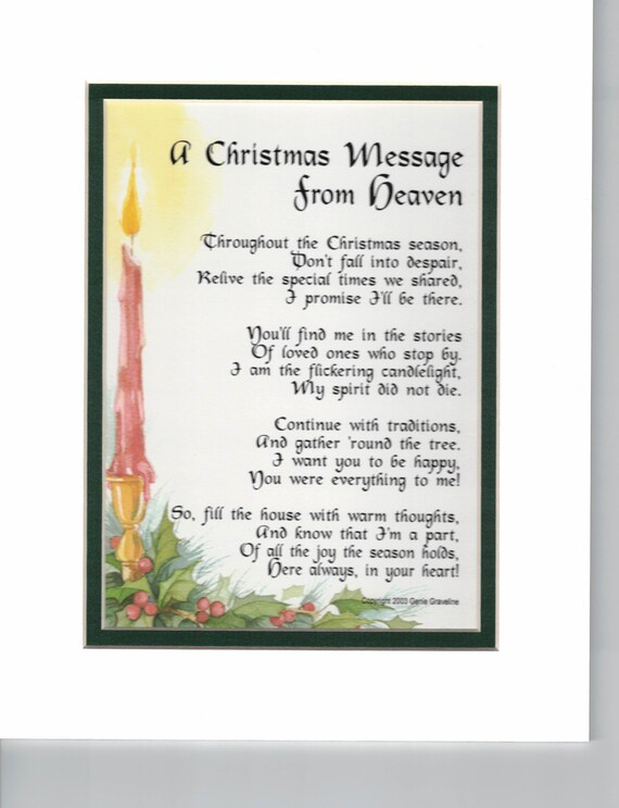 Christmas Wishes For Lost Loved Ones - Christmas Cards In Year Of