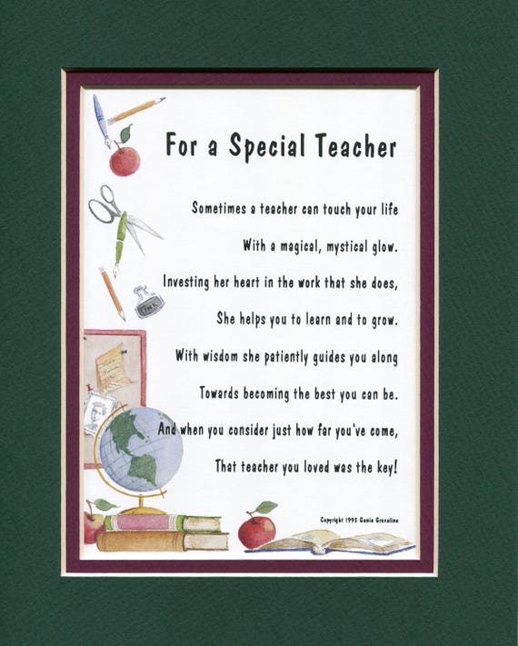 Teacher Thank You Poem