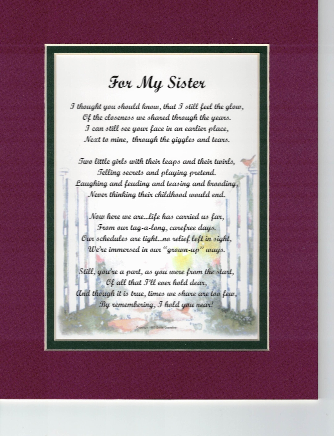 Sister Poem - Sister Print - Sister Gift - Sister Present - Sisters ...