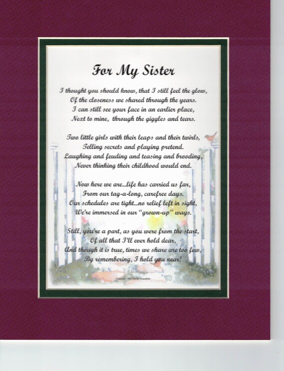 Best Sister Poems Quotes