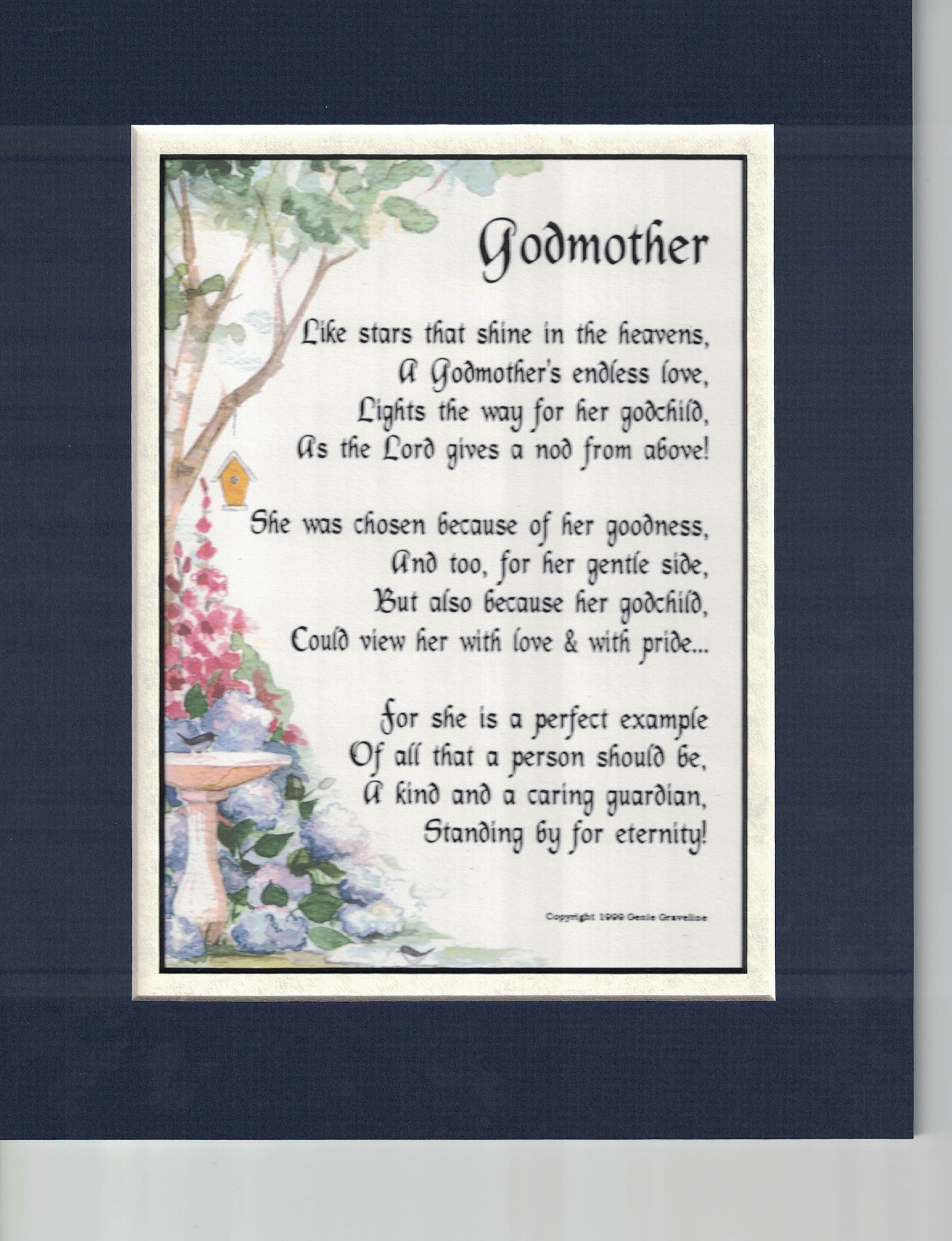 Godmother Poem Godmother Birthday Godmother Birthday Etsy UK