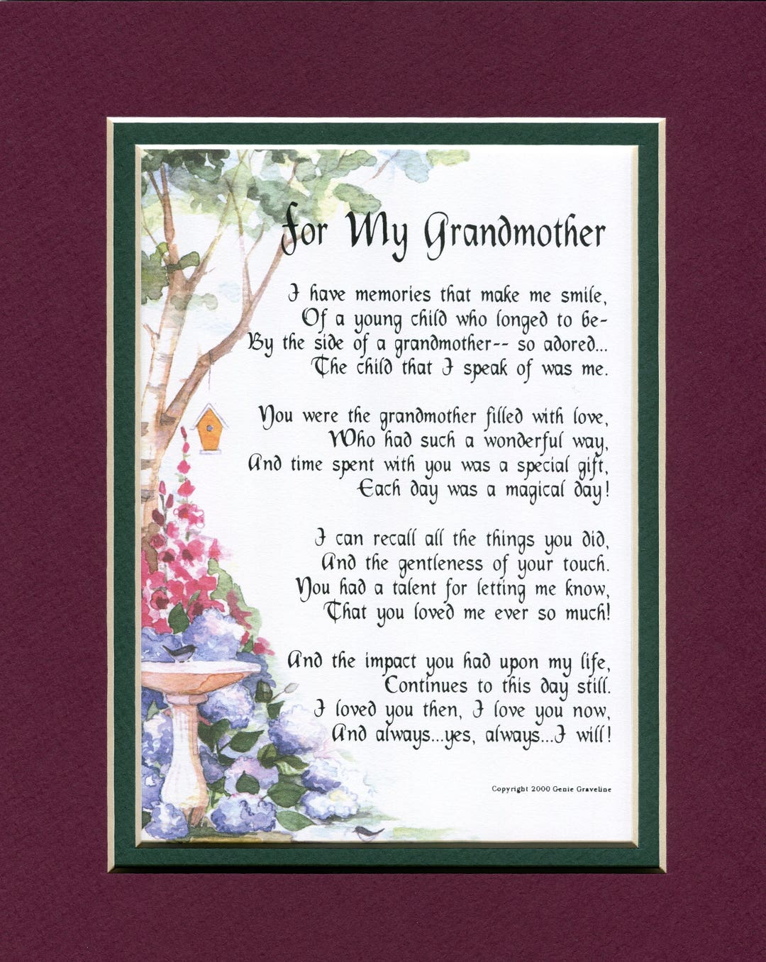 Grandmother Gift - Grandmother Poem - Grandmother Present - Grandmother ...